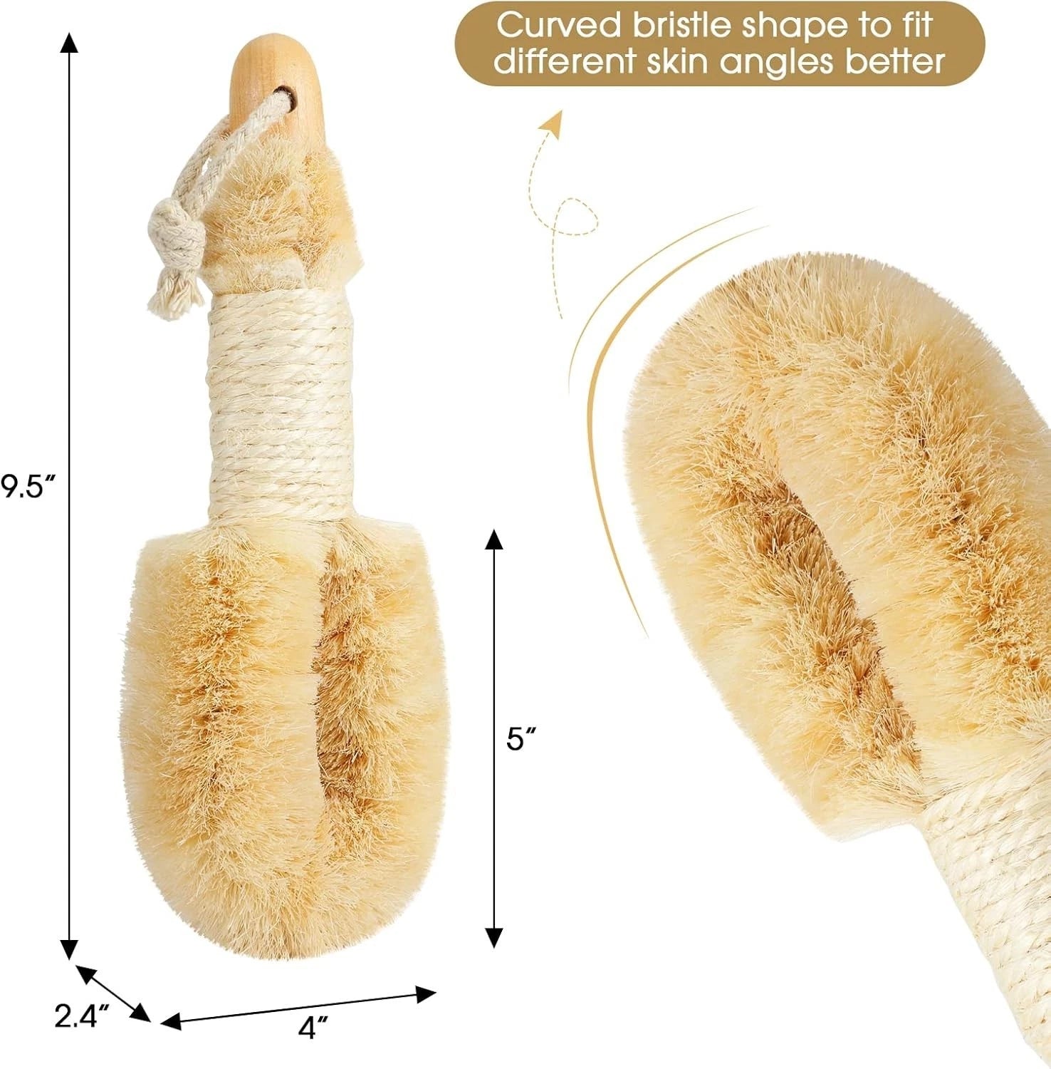 Dry Brushing Body Brush for Skin - Exfoliating Body Scrubber Brushes Natural Sis