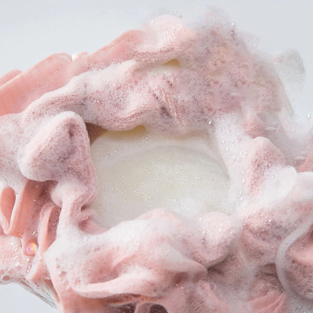 Exfoliating Large Body Scrubber Sponge Brush Puff Bath Loofah Mesh Shower-Flower