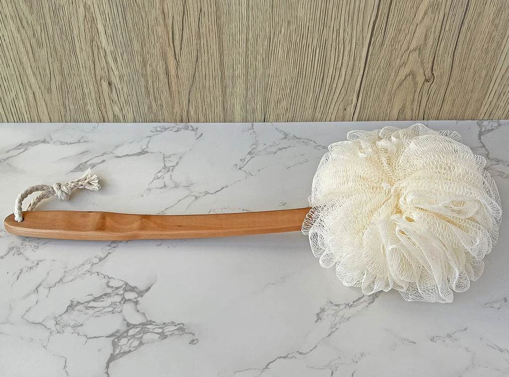 Shower Loofah Body & Back Scrubber - Exfoliating Loofah luffa Bath Brush On a...