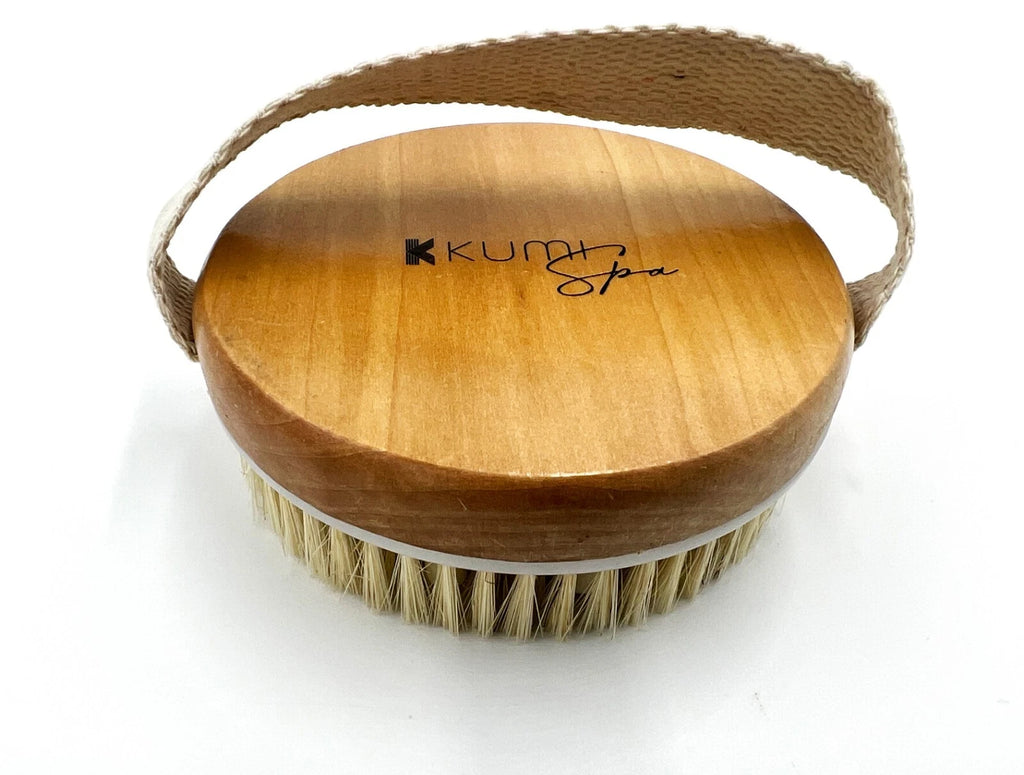 Body Brush Skin Exfoliating Massager Bath Shower Scrubber Natural Boar Bristles