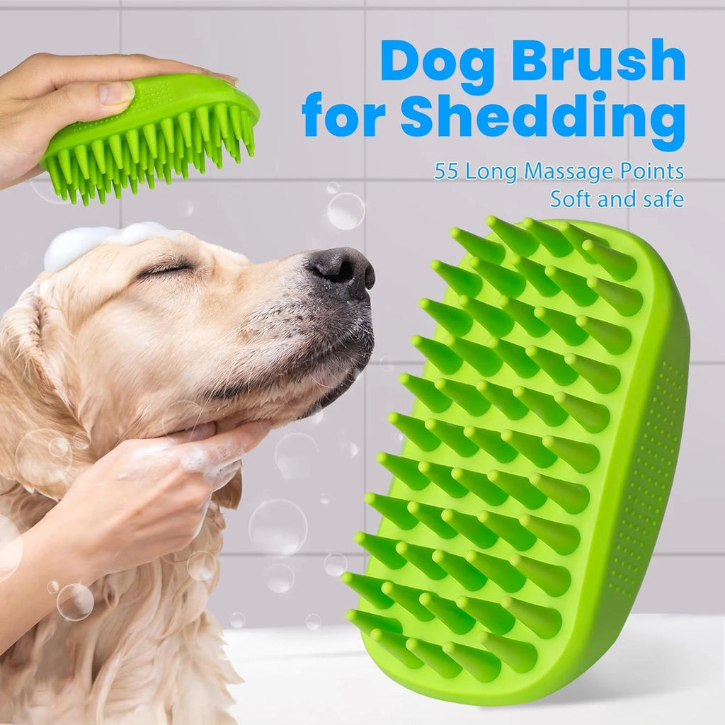 Comotech 3PCS Dog Bath Brush | Shower/Washing with Blue Green