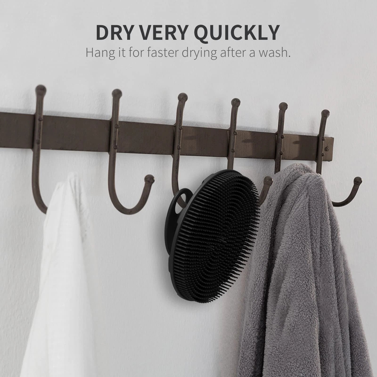 Silicone Body Scrubber Exfoliating Body Buffer Handle for Shower