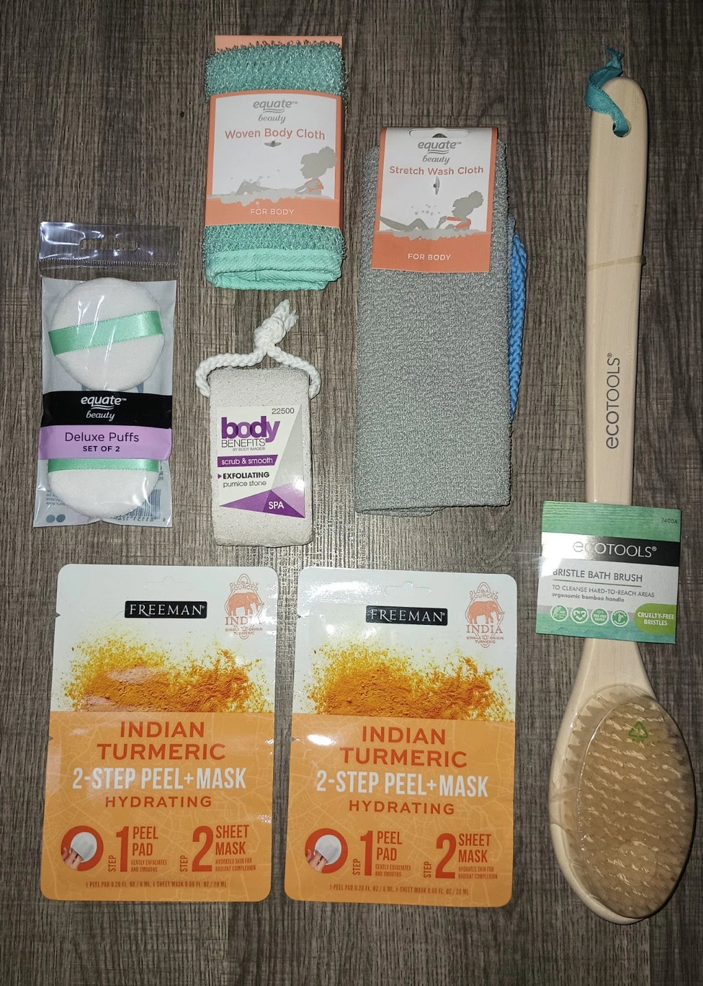 NEW Body Bath Face Mask Lot Gift Ideas Woven Body Cloth Bath Brush Ect.
