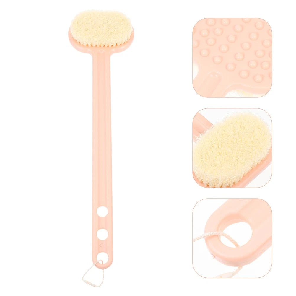 Shower Body Brush Long Handle Back Scrubber Household Bath Brush Portable Back
