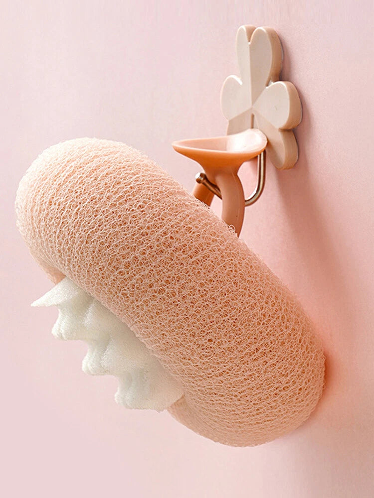 Sunflower Bath Puff Ball Super Soft Shower Exfoliating Towel with Suction Cup