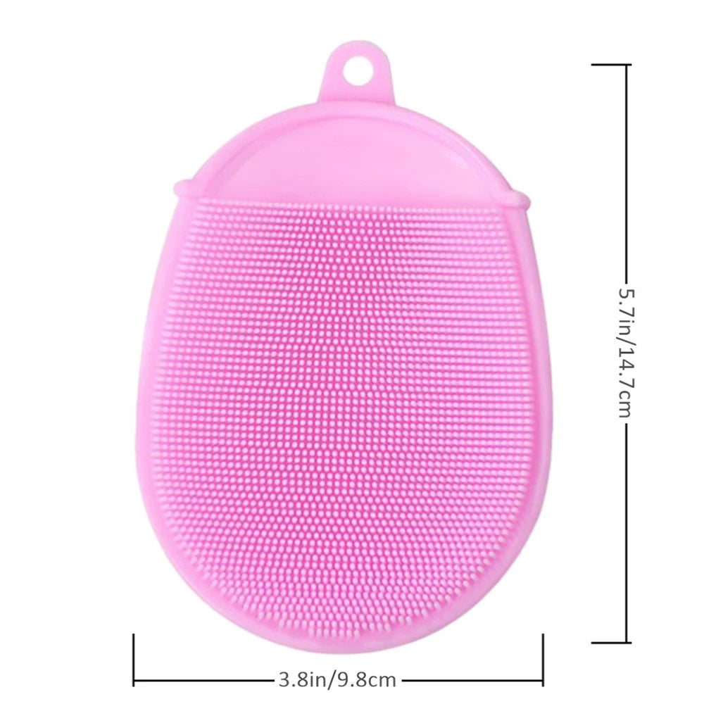 3 Pcs Baby Silicone Shower Brush Child Cleaning Tools Skin Cleaner