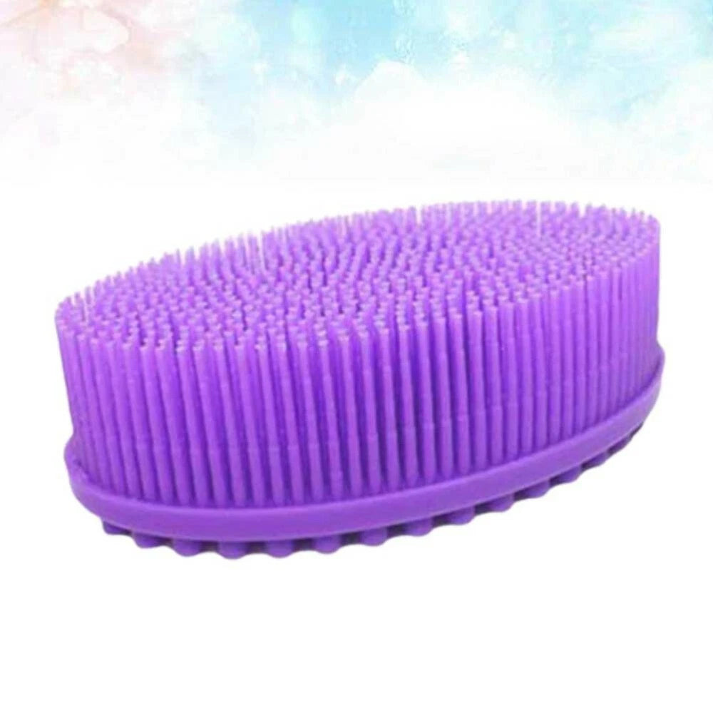 1PC Silicone Body Hair Shampoo Brush Scalp Shower Brush PVC Bathing Brush New