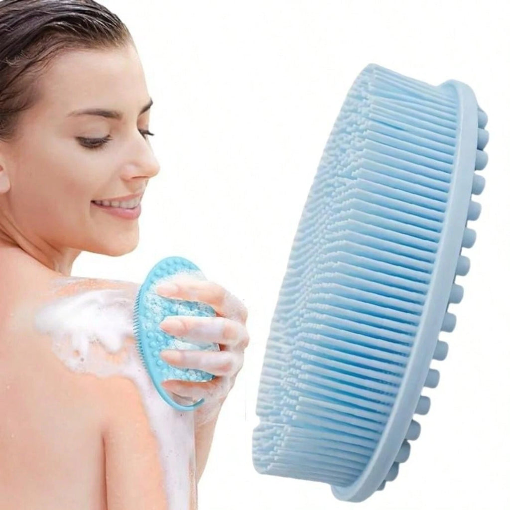 Silicone Body Brush Bath Brush Back Scrubber Easy Handle Bath Shower Brush
