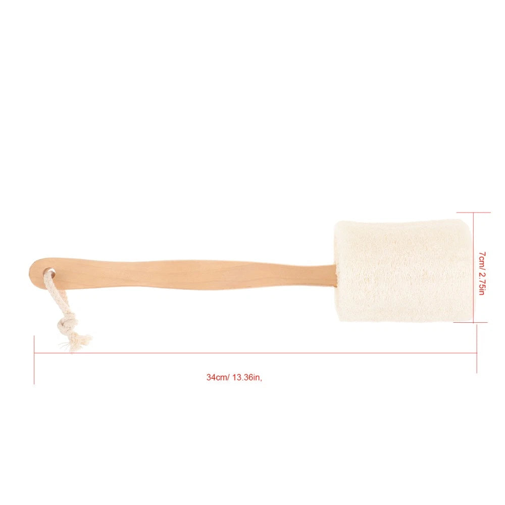 Loofah With Handle Sponge Stick Shower Brush Scrubber for Cleaning