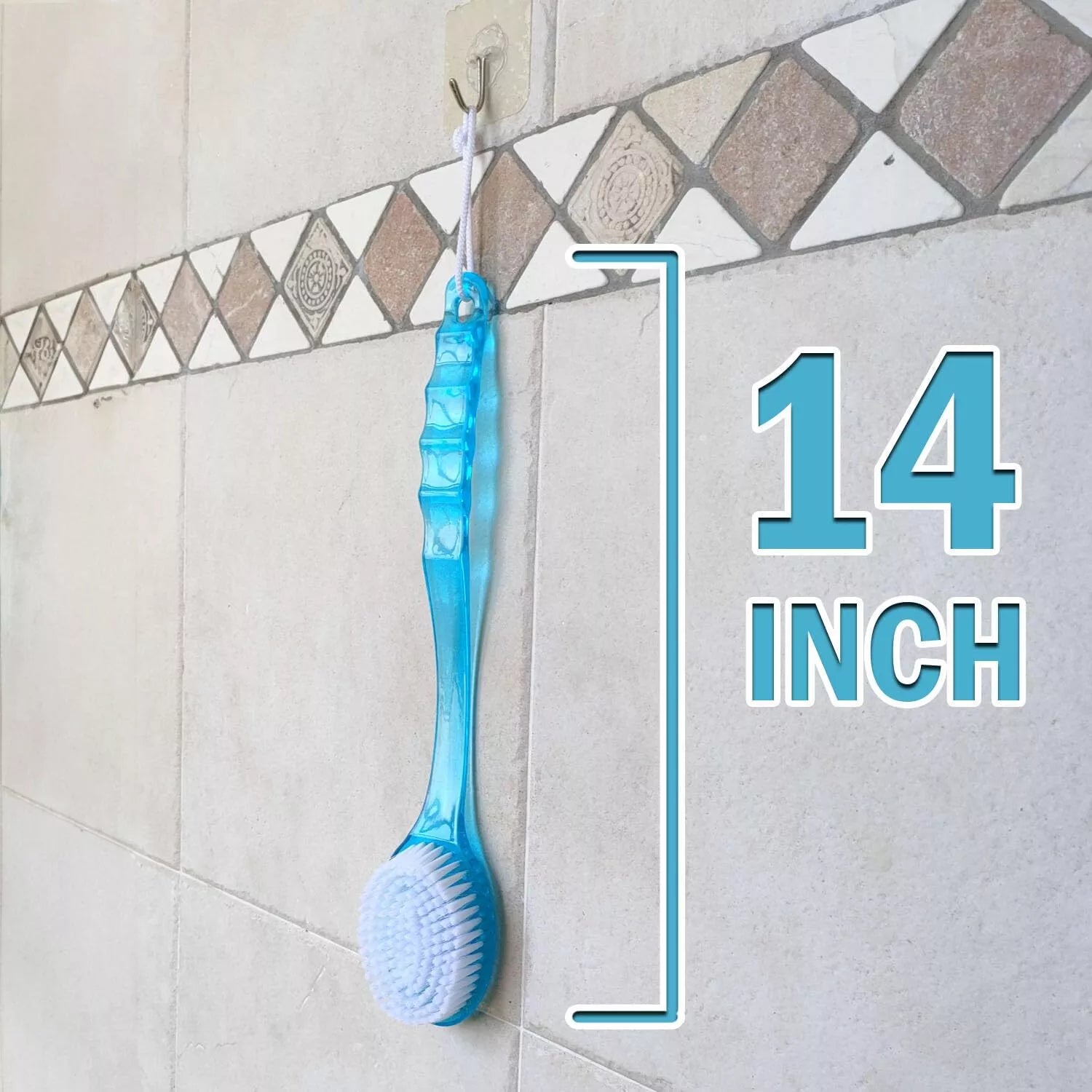 Body Back Shower Scrubber Brush with Long Handle, Improves Blood Circulation