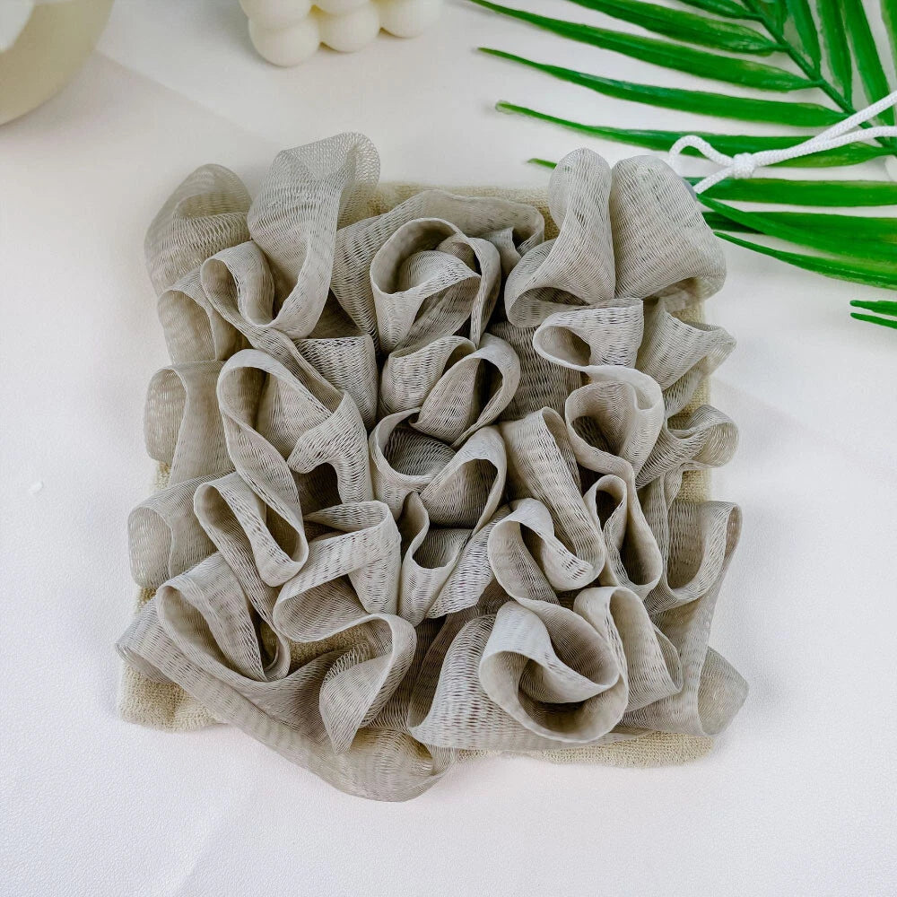 Exfoliating Large Body Scrubber Sponge Brush Puff Bath Loofah Mesh Shower-Flower