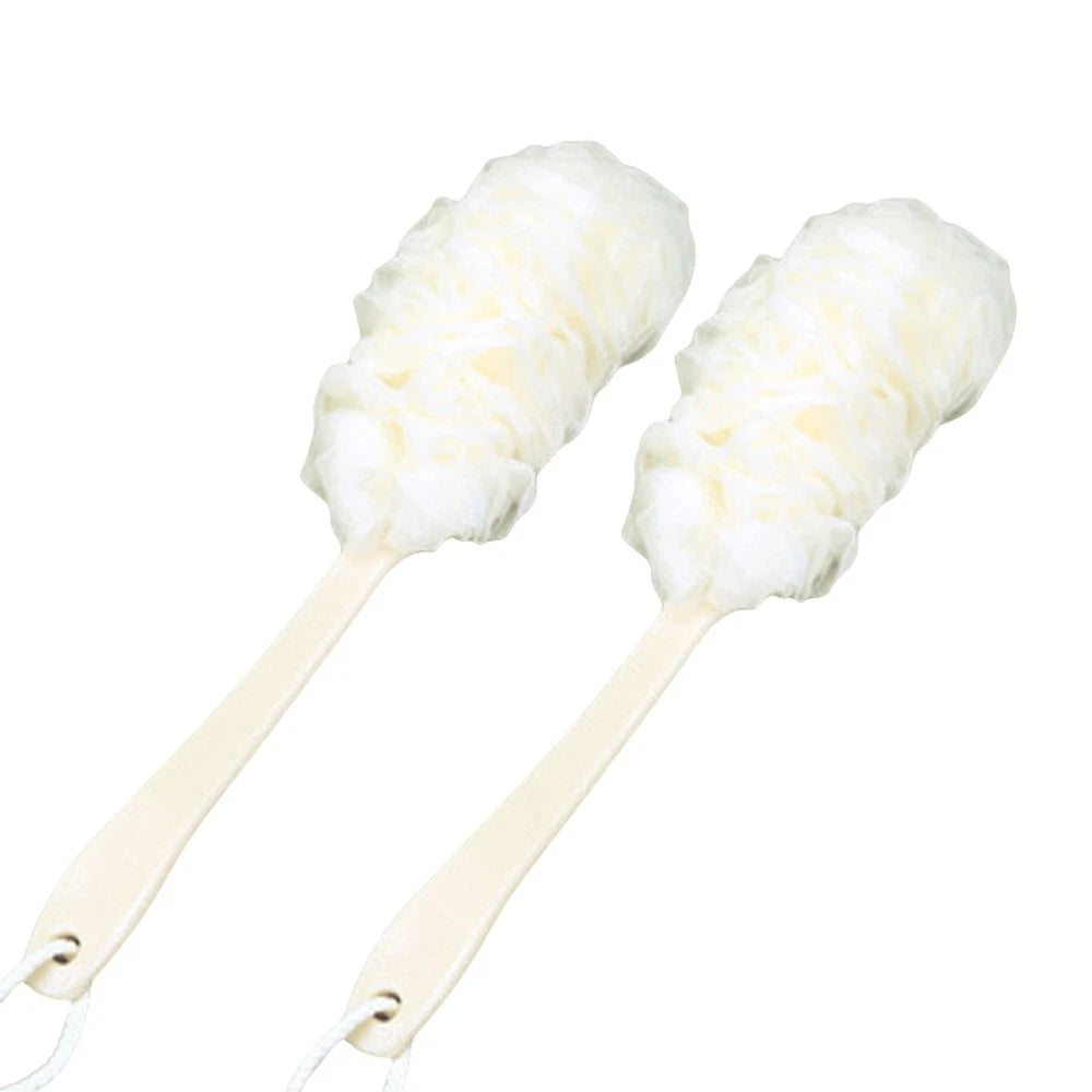 2 Pcs Rub The Back Bath Flowers Men Scrubber Shower Brush Loofah for Adults