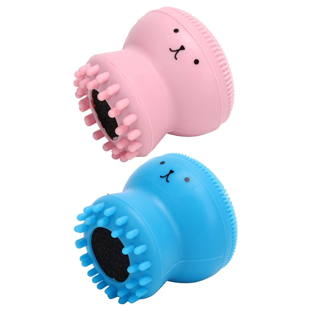 Dog Bath Brush Cat Rubber Soft Foaming Bath Brush Shower Scrubber with Shampoo