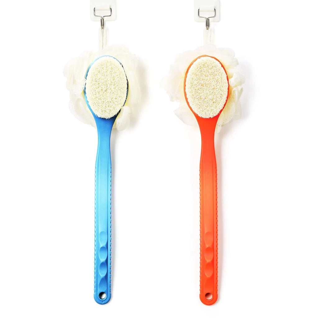 Blue Shower Body Brush for Wet or Dry Use - Exfoliate & Stimulate Circulation