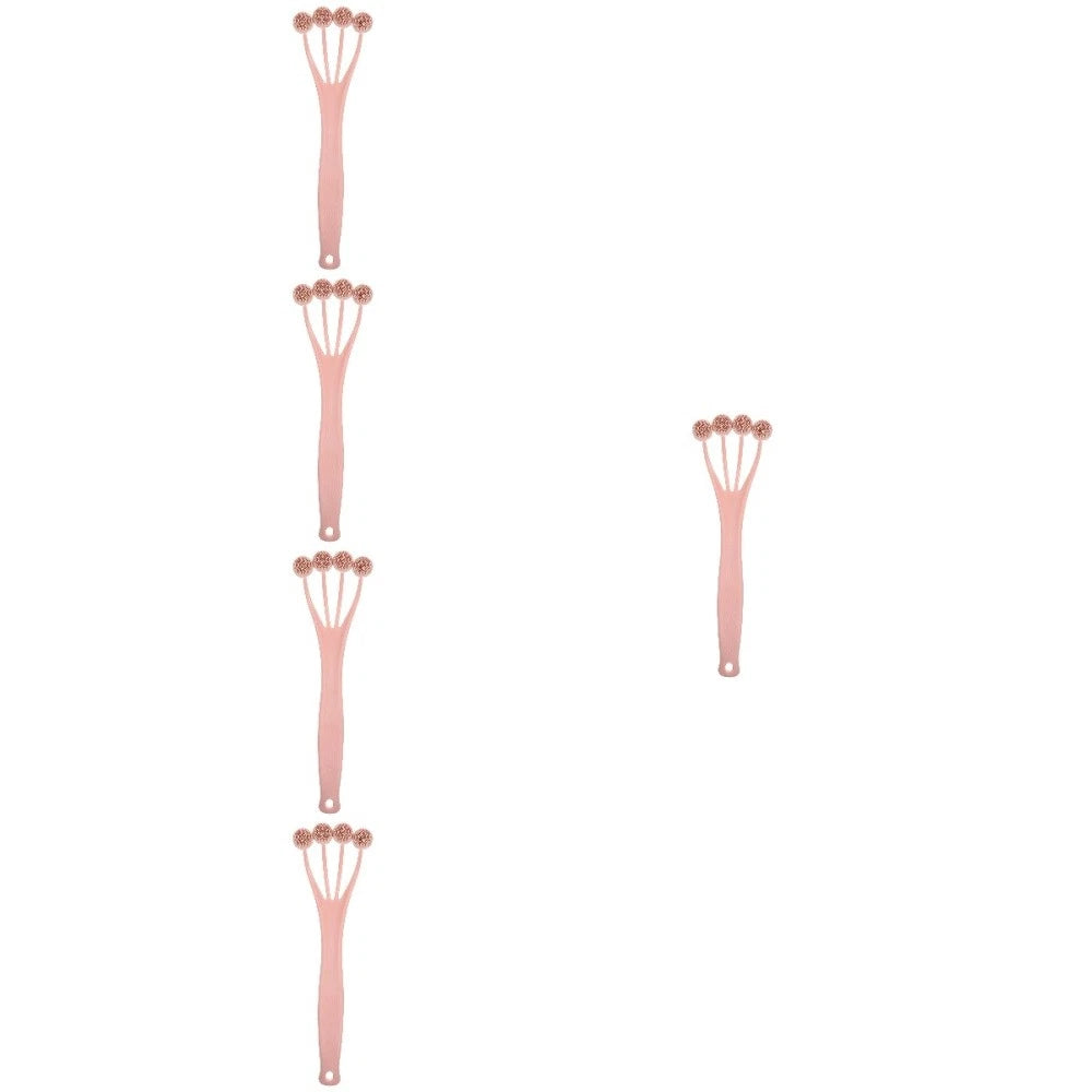 5 Pieces Exfoliating Bath Brush Shower Back Scrubber Long Handle for Body