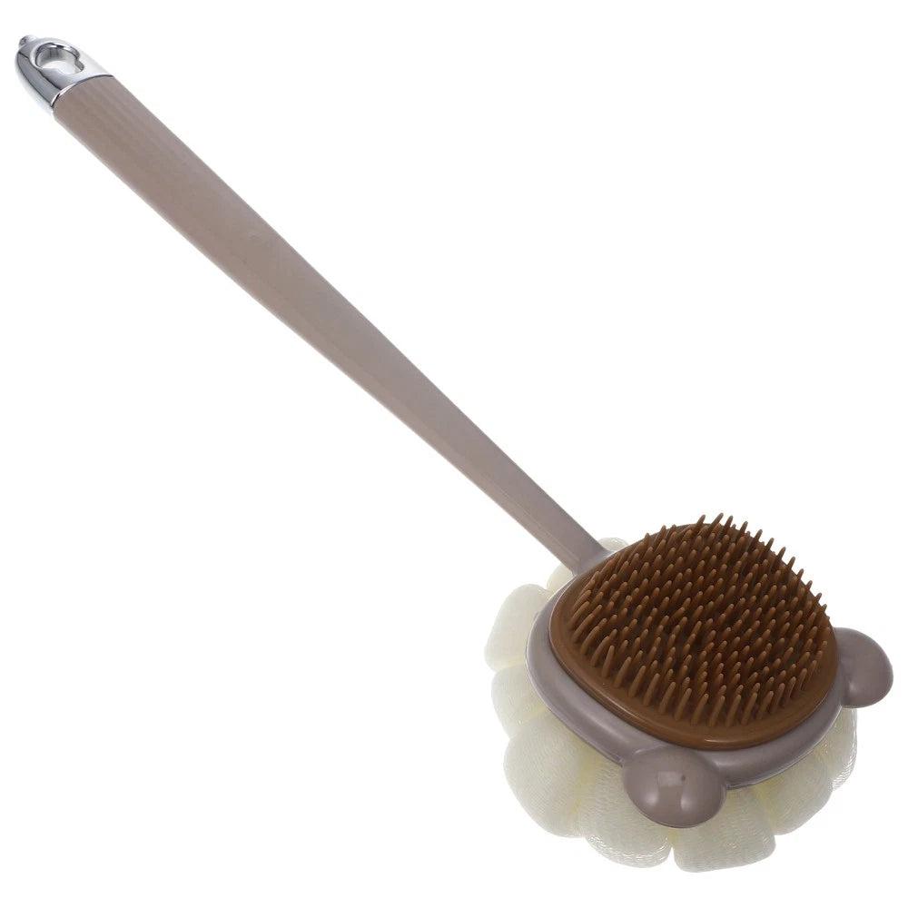 Sided Long Handle Bath Brush Body Scrubber for Shower and Bath