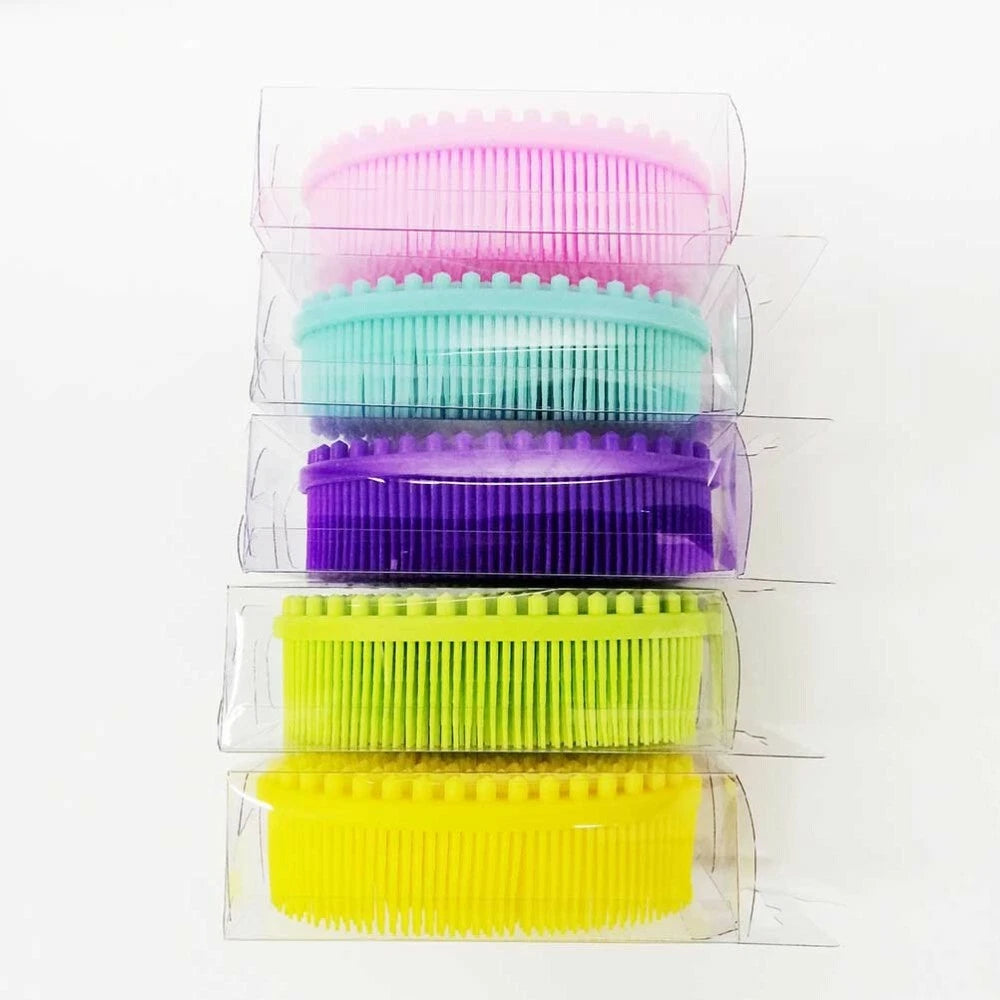 1PC Silicone Body Hair Shampoo Brush Scalp Shower Brush PVC Bathing Brush New