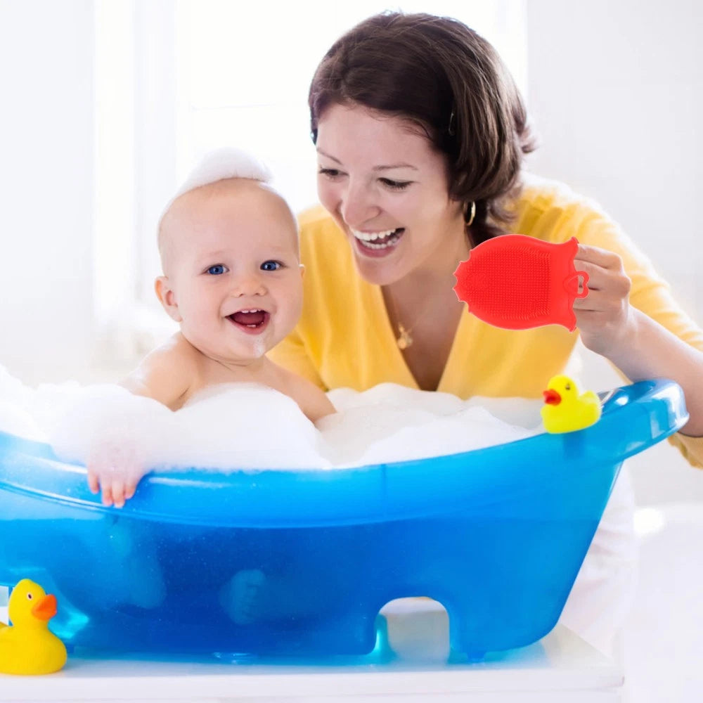 Silicone Shampoo Brush Bath Shower Toddler Brushes for Exfoliator Scrubber