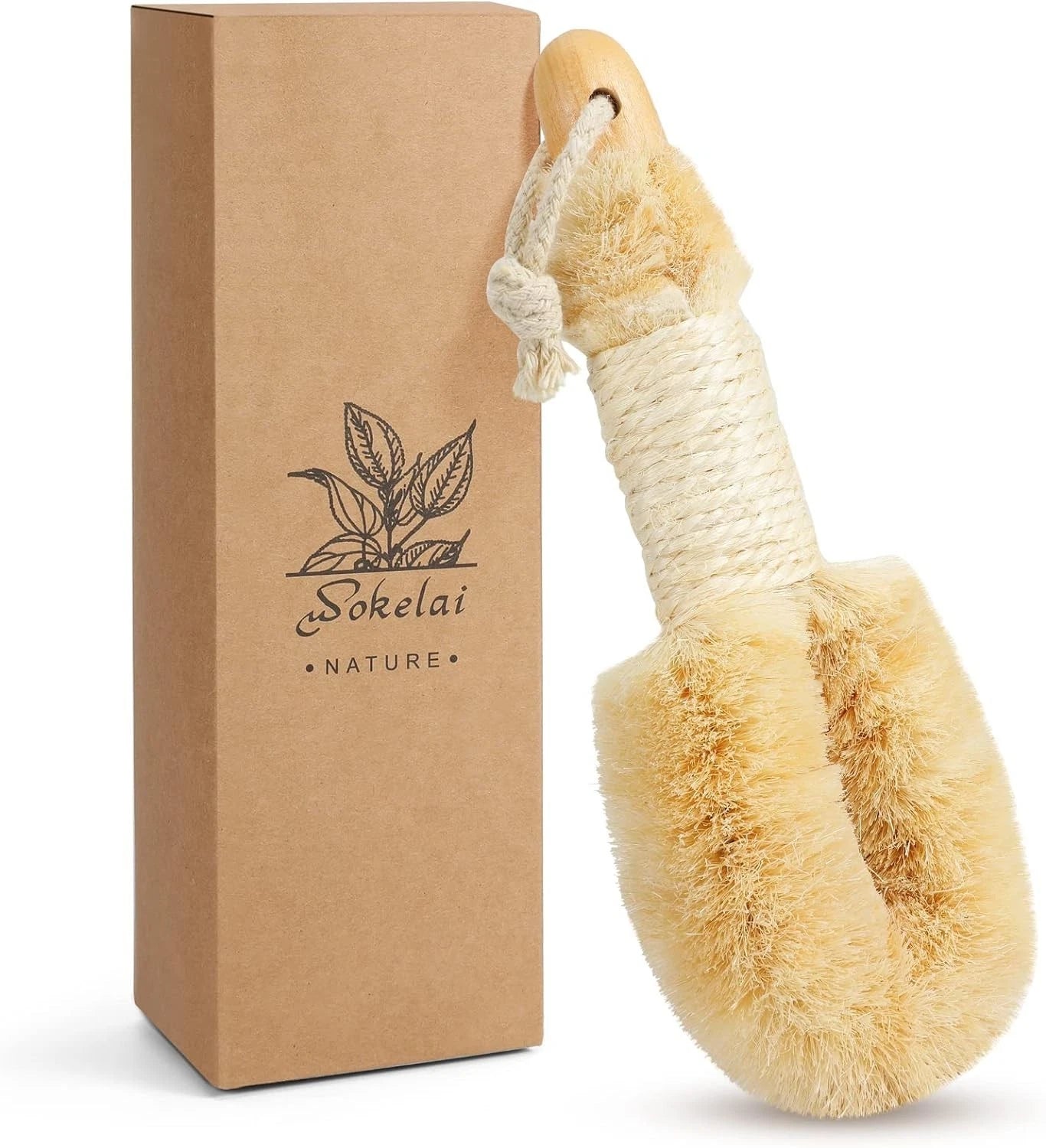 Dry Brushing Body Brush for Skin - Exfoliating Body Scrubber Brushes Natural Sis