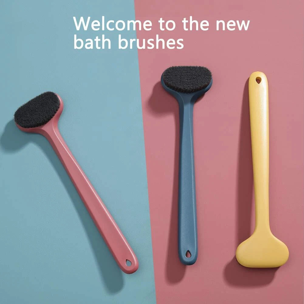 Brush Long Handle Shower Bath Body With Comfy Bristles Gentle Exfoliation