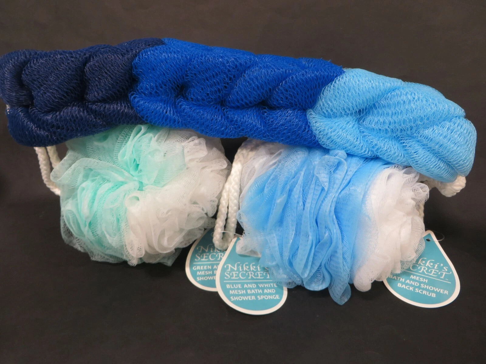 BATH SHOWER MESH BALL & BODY BACK SCRUBBER