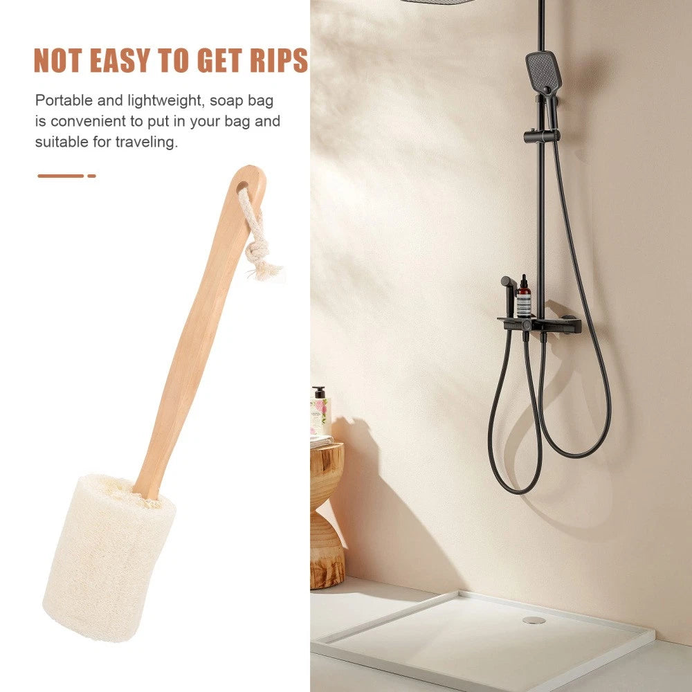 Loofah Shower Brush Handheld Bath Exfoliating Home Use Cleaning Scrubbing
