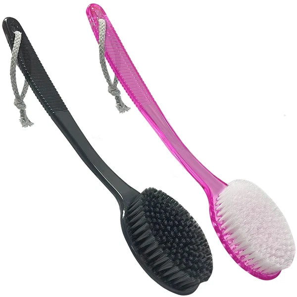 Back Bath Brush - Curved Long Handle Shower Brush with Medium Stiff Bristles ...