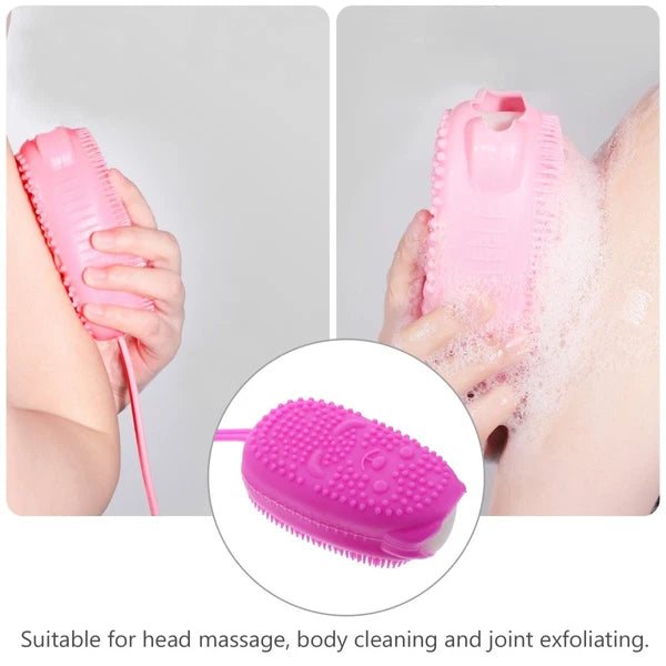 3 Pcs Bath Brush Body Scrubber Exfoliator Silicone Men Shower for