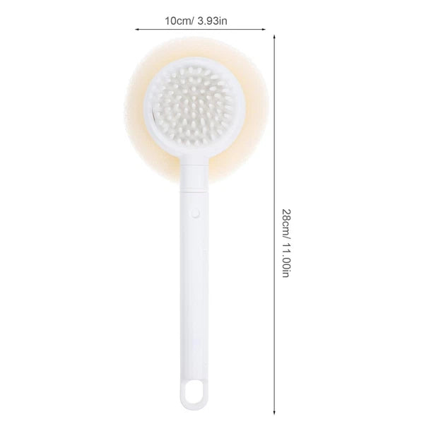 Bath Brush Sponge Back Scrubber with Handle Adaptive Shower Brushes