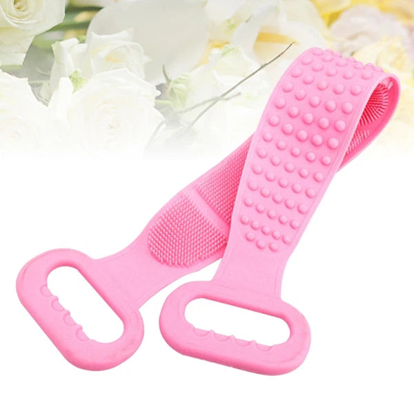 Bath Brush Body Exfoliating Tool Back Scrubbing Silicone Scrubber