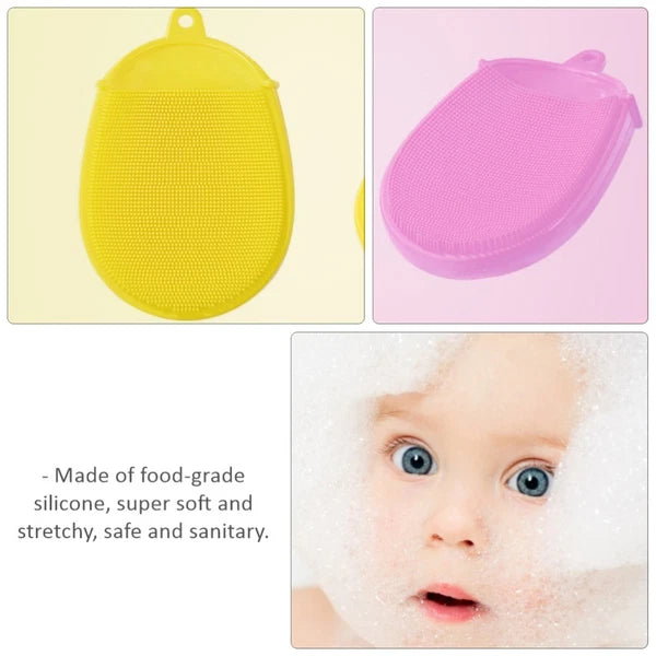 3 Pcs Baby Silicone Shower Brush Child Cleaning Tools Skin Cleaner