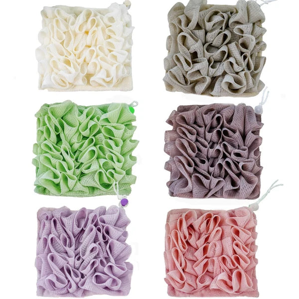 Exfoliating Large Body Scrubber Sponge Brush Puff Bath Loofah Mesh Shower-Flower