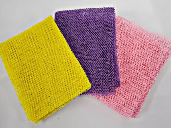 3Pcs African Exfoliating Net Sponge Long Bath Scrubber Deep Body Cleaning Tool