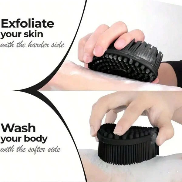 Silicone Body Brush Bath Brush Back Scrubber Easy Handle Bath Shower Brush