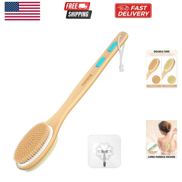 Luxurious Shower Brush with Dual-Sided Bristles for Exquisite Skin Care