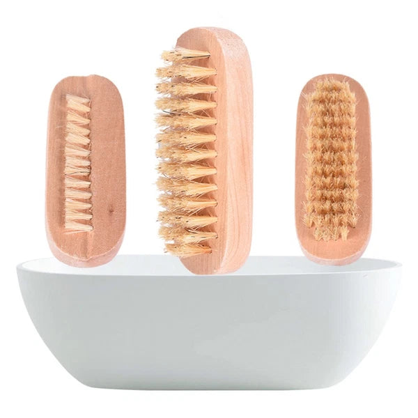 Bathing Brush Set with Double Sided Wooden Spa Massage Tools