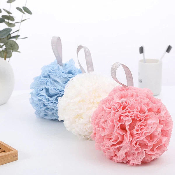Exfoliating Bath Brush Soft Mesh Sponge Back Scrubber Body Wash Shower Loofah🎀