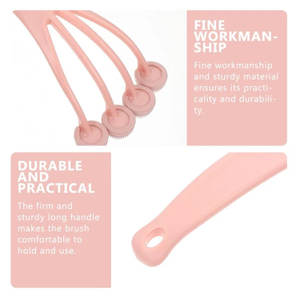 2 Pack Exfoliating Bath Brush Shower Back Scrubber Bathing for Body