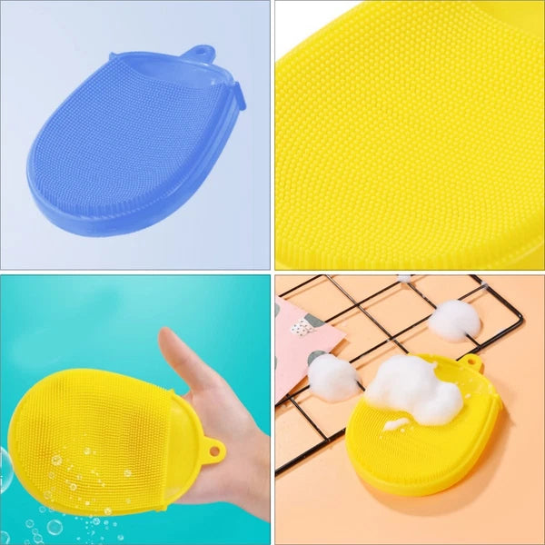 3 Pcs Baby Silicone Shower Brush Child Cleaning Tools Skin Cleaner