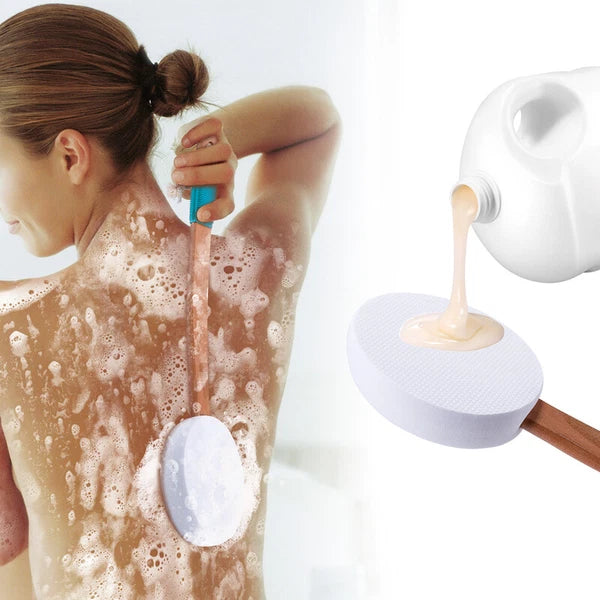 Long Handle Lotion Applicator Skin Cream Brush Back Body Bath Tanning Massager