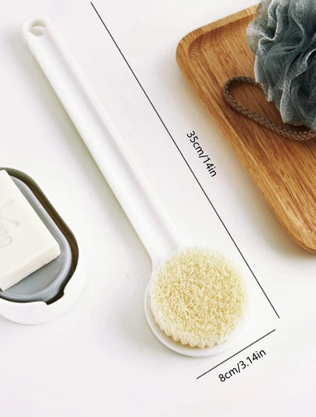 1 piece Silicone Shower Body Scrub Long Handle Massage Bath Brush Back Scrubber