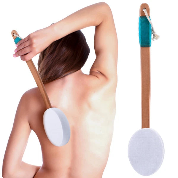 Long Handle Lotion Applicator Skin Cream Brush Back Body Bath Tanning Massager