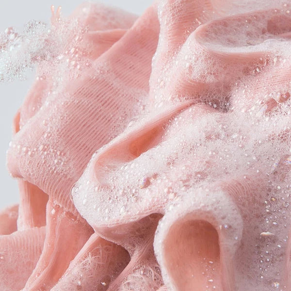 Exfoliating Large Body Scrubber Sponge Brush Puff Bath Loofah Mesh Shower-Flower