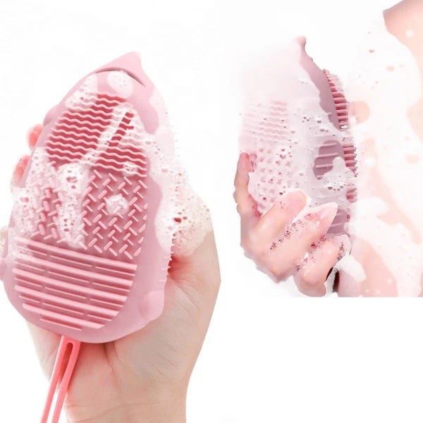 Bath Brush Body Silicone Scrubber Shower Child Portable Bathroom for Bathing