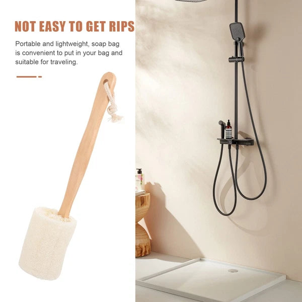 Loofah With Handle Shower Brush Exfoliating Body Scrubber Bath Tool Exfoliator