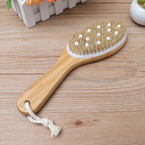 Soft Bead Massage Brush Body Shower Scrubber Long Handle Bath with