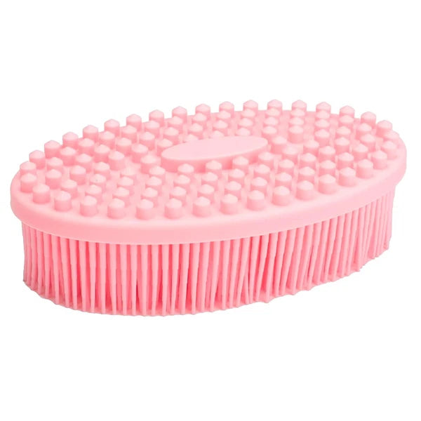 Exfoliating Silicone Body Scrubber, Easy to Clean, Eco Friendly (Pink)