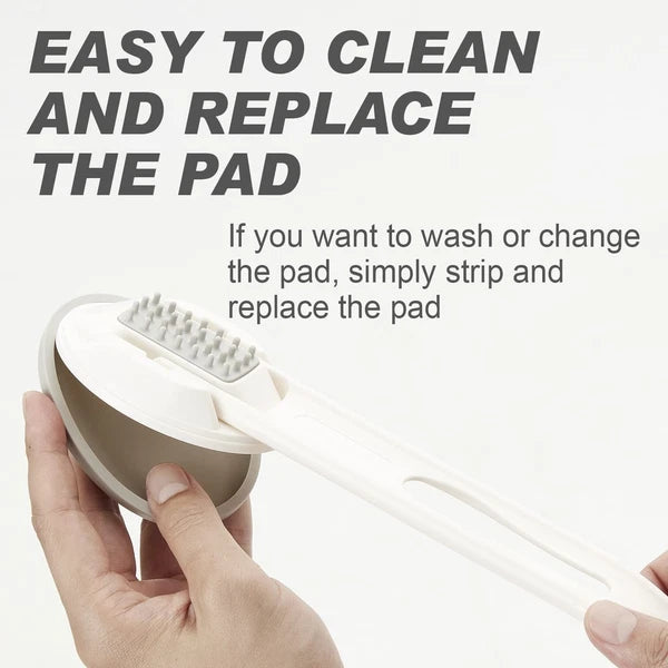 Lotion Applicator for Back 19" Long Handle Massage Tool with Pads