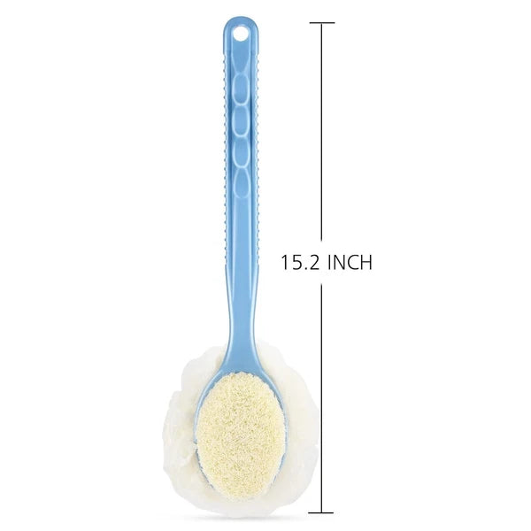 Blue Shower Body Brush for Wet or Dry Use - Exfoliate & Stimulate Circulation
