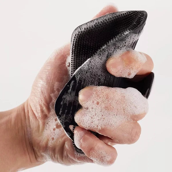 Silicone Body Shower Brush Scrubbers Flat Shower Brush Gentle Exfoliat - UK